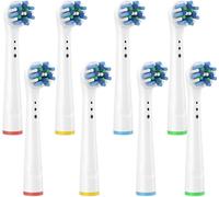 Brossette De Rechange Compatible Pour Braun Oral B Têtes Brossettes De Rechange Têtes Brosse Embout Precision Floss Cross Action Clean Générique Sensitive Pour Brosse À Dents Électrique 8 Pa[Z630]