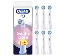 Oral-B Lot De 6 Brossettes De Rechange Gentle Care, AUTHENTIQUES, Blanches, Brossage Le Plus Doux, Conviennent Aux Gencives Sensibles, Brossette Ronde Pour Les Brosses A Dents Electriques Oral B iO