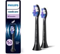 Philips Sonicare S2 Sensitive, têtes de brosse de rechange, noir, lot de 2, HX6052/88