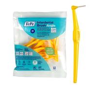Brossette Interdentaire Angle, Jaune, 0.7mm/ISO 4, 20pcs,élimine la plaque dentaire, nettoyage facile et efficace entre les espaces interdentaires intermédiaires