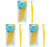Brossette Interdentaire Angle, Jaune, 0.7mm/ISO 4, 6pcs,élimine la plaque dentaire, nettoyage facile et efficace entre les espaces interdentaires intermédiaires (Lot de 3)