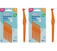 Brossette Interdentaire Angle, Orange, 0.45mm/ISO 1, 6pcs,élimine la plaque dentaire, nettoyage facile et efficace entre les espaces interdentaires très serrés (Lot de 2)