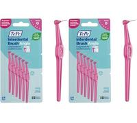 Brossette Interdentaire Angle, Rose, 0.4mm/ISO 0, 6pcs,élimine la plaque dentaire, nettoyage facile et efficace entre les espaces interdentaires très serrés (Lot de 2)