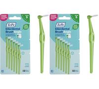 Brossette Interdentaire Angle, Vert, 0.8mm/ISO 5, 6pcs, élimine la plaque dentaire, nettoyage facile et efficace entre les espaces interdentaires larges (Lot de 2)