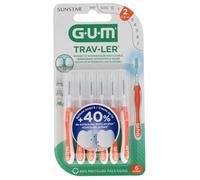 Gum TravLer Brossette Interdentaire Cylindrique 0,9mm 6 Unités