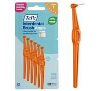 Brossette Interdentaire TePe Angle, Orange, 0.45mm/ISO 1, 6pcs,élimine la plaque dentaire, nettoyage facile et efficace entre les espaces interdentaires très serrés
