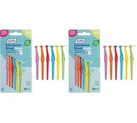 Brossette Interdentaire TePe Angle, Pack toutes tailles, 0.4-0.8mm/ISO 1-6, 6pcs, nettoyage des espaces interdentaires, élimine la plaque dentaire entre les dents. Espaces très serrés à larges