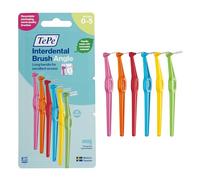 Brossette Interdentaire TePe Angle, Pack toutes tailles, 0.4-0.8mm/ISO 1-6, 6pcs, nettoyage des espaces interdentaires, élimine la plaque dentaire entre les dents. Espaces très serrés à larges