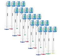 Brossettes Compatible avec Brossette Oral-b Brosse a Dent Electrique, 20 Tete Brosse a Dent Oral B Compatibles, Brossette de Rechange pour Sensibles (à l'exception des séries Pulsonic et IO, blanc)