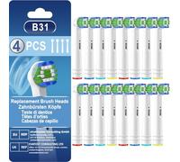 Brossettes Compatible avec Oral-B, CALLYSONIC Brossettes de Rechange Têtes Brosse à Dents Electrique Oral B Compatibles -Vitality Pro 3, Precision, Floss, Cross, Sensitive（16 Blanc）