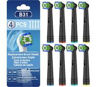 Brossettes Compatible avec Oral-B, CALLYSONIC Brossettes de Rechange Têtes Brosse à Dents Electrique Oral B Compatibles -Vitality Pro 3, Precision, Floss, Cross, Sensitive （8 Noir）