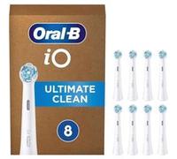 Brossettes de rechange - Oral-B - iO Ultimate Clean - Lot de 8 - Élimination plaque dentaire - Brins imbriqués Blanc