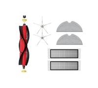 Brossettes Hepa Filtres compatibles avec Roborock S5 S50 S502 S55 S6 S6 Pure E4 S5 Max Compatible avec Robot 1S SDJQR01RR Aspirateur Accessoires (Rouge)