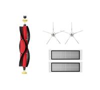 Brossettes Hepa Filtres compatibles avec Roborock S5 S50 S502 S55 S6 S6 Pure E4 S5 Max Compatible avec Robot 1S SDJQR01RR Aspirateur Accessoires (Blanc)