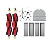 Brossettes Hepa Filtres compatibles avec Roborock S5 S50 S502 S55 S6 S6 Pure E4 S5 Max Compatible avec Robot 1S SDJQR01RR Accessoires Aspirateur (Noir)