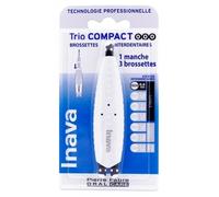 Inava Brossettes Trio Compact Étroit 000 Noir 0,6mm 3 Pièces