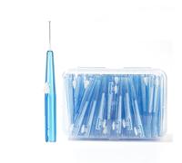Brossettes Interdentaire Boîte de 60 cure-dents/brosse interdentaire dentaire 0,6-1,5 mm, fil en forme I Pour le nettoyage(Blue)