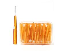 Brossettes Interdentaire Boîte de 60 cure-dents/brosse interdentaire dentaire 0,6-1,5 mm, fil en forme I(Orange)