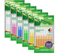 Brossettes Interdentaire-Différentes Tailles 0,4/0,6/0,7/0,8/1,0-1,2/1,2-1,5mm-Nettoyage Facile Des Espaces Interdentaires-60 Brossette Dentaire À Usage Familial