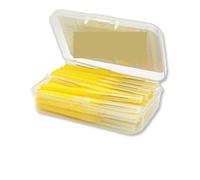 Brossettes Interdentaire Lot de 30 brossettes interdentaires, fil dentaire et cure-dents for une hygiène bucco-dentaire optimale Pour le nettoyage(Yellow)