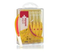 Brossettes interdentaires Edel+White EasyFlex - Brossettes interdentaires douces disponibles en différentes tailles - Pour les gencives sensibles, les implants et les appareils dentaires (jaune)