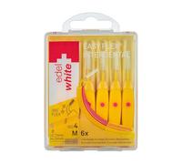 Brossettes interdentaires Edel+White EasyFlex - Brossettes interdentaires douces disponibles en différentes tailles - Pour les gencives sensibles, les implants et les appareils dentaires (jaune)