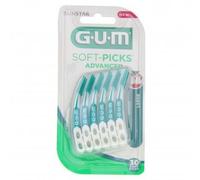 Brossettes interdentaires - GUM - Soft Picks Advanced - 30 unités - Douces - Efficaces