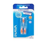 Brossettes interdentaires - Inava - 3 Recharges Étroits - 3,5mm - 2,7mm - Orange - Mixte