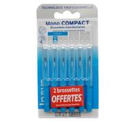 Brossettes Interdentaires - Inava - Mono Compact - 6 Unités - Iso 0,8mm - Efficaces Pour Plaque Dentaire