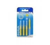 Brossettes Interdentaires - Inava - Mono Compact - Taille Etroit 2.5-2.2 mm - 4 pièces - Flexible et résistant