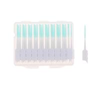 Brossettes interdentaires Lot de 30 à 50 bâtonnets de cure-dents, têtes de fil dentaire et brossettes interdentaires en plastique for le nettoyage des dents(40pcs-Green)