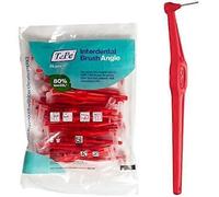 Brossettes Interdentaires - Tepe - Angle Rouge - 0,5 Mm - 25 Pièces - Manche Ergonomique Rouge