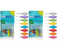 Brossettes Interdentaires TePe, Originales, Pack toutes tailles, Assortiment de couleurs, 0.4-1.3mm/ISO 0-7, 8pcs, élimine la plaque dentaire, espaces très serrés à plus larges (Lot de 2)