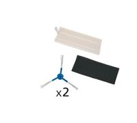 Rowenta Lot de 2 brosses latérales et 2 filtres de rechange, Accessoires pour aspirateurs robot Explorer 20 et Explorer 40 ZR720001
