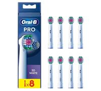 Brossettes ORAL-B - 3D White - Pack de 8 brossettes pour brosse à dent électrique