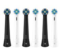 Brossettes Oral-B iO x6, compatibles séries 2-10, 3 blanches + 3 noires