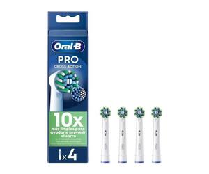 Brossettes Oral-B Pro Cross Action Remplacement 4 unités Tête ronde Blanc multicolore