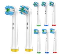Brossettes rechange pour compatible OralB - Têtes de nettoyage multi-angles avec fonction polissage dentaire - Compatibles avec les modèles courants (Lot de 8 pièces)