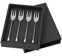 Broste Copenhagen Fourchette à gâteau Sletten Lot de 4 Full satin forged