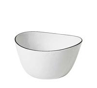 Broste Copenhagen Bol Salt ovale 20 cm Porcelaine blanche noire