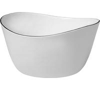 Broste Copenhagen Bol Salt ovale 24 cm Porcelaine blanche noire