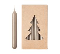 Broste Copenhagen Bougie de Noël Broste glossy Ø1.2x10.2 cm lot de 20 Linen