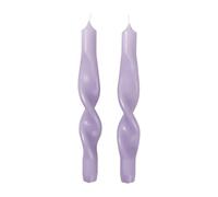 Broste Copenhagen Bougies torsadées Twist twisted candles 23 cm Lot de 2 Orchid light purple
