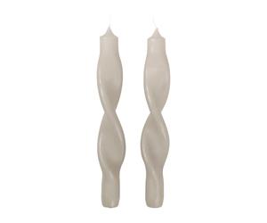 Broste Copenhagen Bougies torsadées Twist twisted candles 23 cm Lot de 2 Rainy day