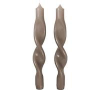 Broste Copenhagen bougies Twist set de 2 pièces 23 cm lin