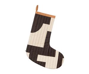 Broste Copenhagen Chaussette de Noël Karla Turkish coffee black