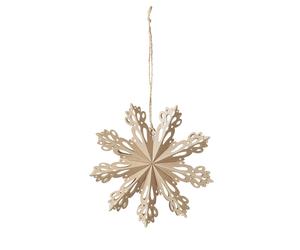 Broste Copenhagen Décoration de Noël Snowflake natural Ø15 cm