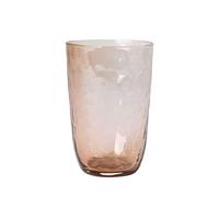 Broste Copenhagen Hammered 14496206 Lot de 4 verres en verre soufflé à la bouche Marron 0,5 l Dimensions : 9,2 cm x 9,2 cm x 13,5 cm