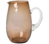 Broste Copenhagen Hammered 14496207 Pichet en verre soufflé à la bouche Marron 2 l Dimensions : 14 cm x 14 cm x 22 cm