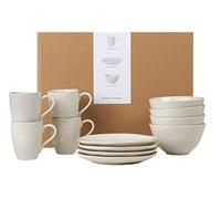 Broste Copenhagen Nordic Vanilla 80019748 Service à petit-déjeuner 12 pièces en faïence de couleur vanille